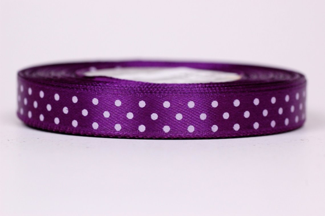 Stuha atlasová puntík šíře 12mm