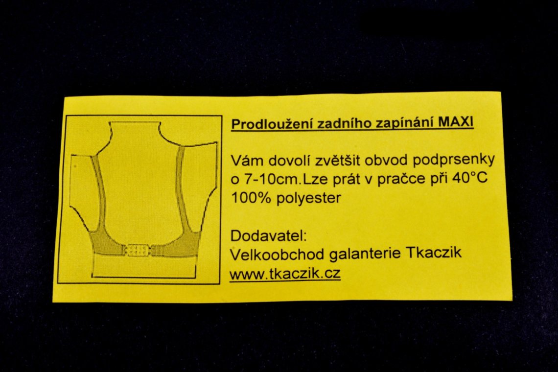 Prodloužení zadního zapínání dvojřadé MAXI