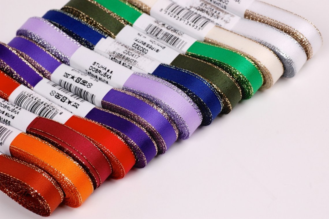 Stuha taftová s rexorem šíře 9mm svazek 10m