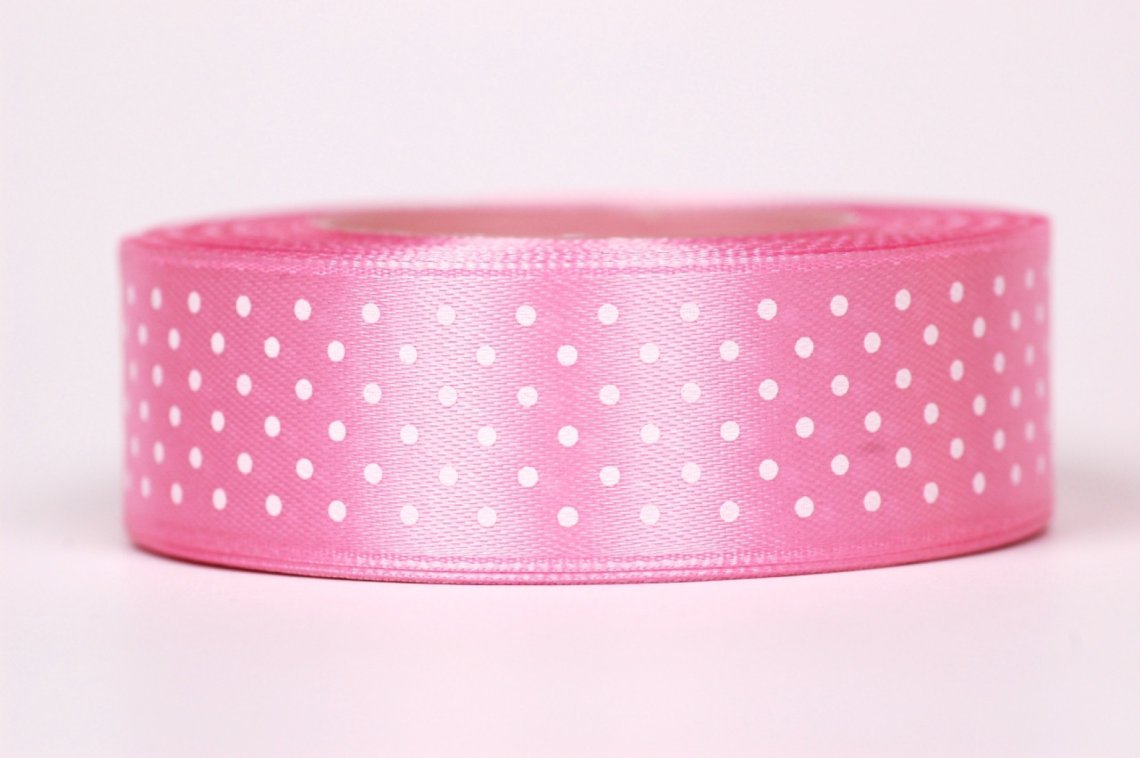 Stuha atlasová puntík šíře 25mm