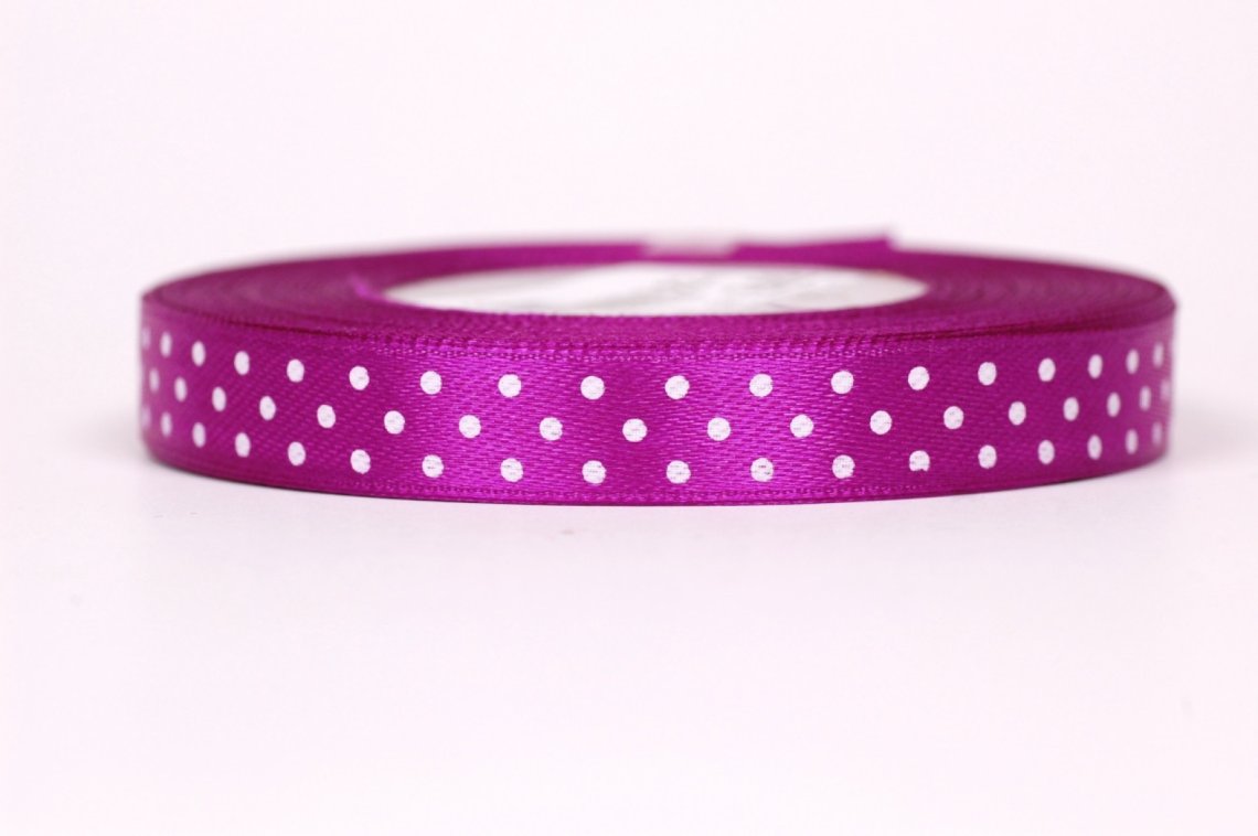 Stuha atlasová puntík šíře 12mm