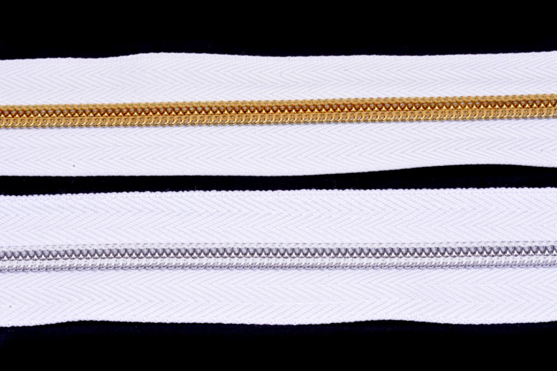 Zip spirálový metráž GS 5mm bílý