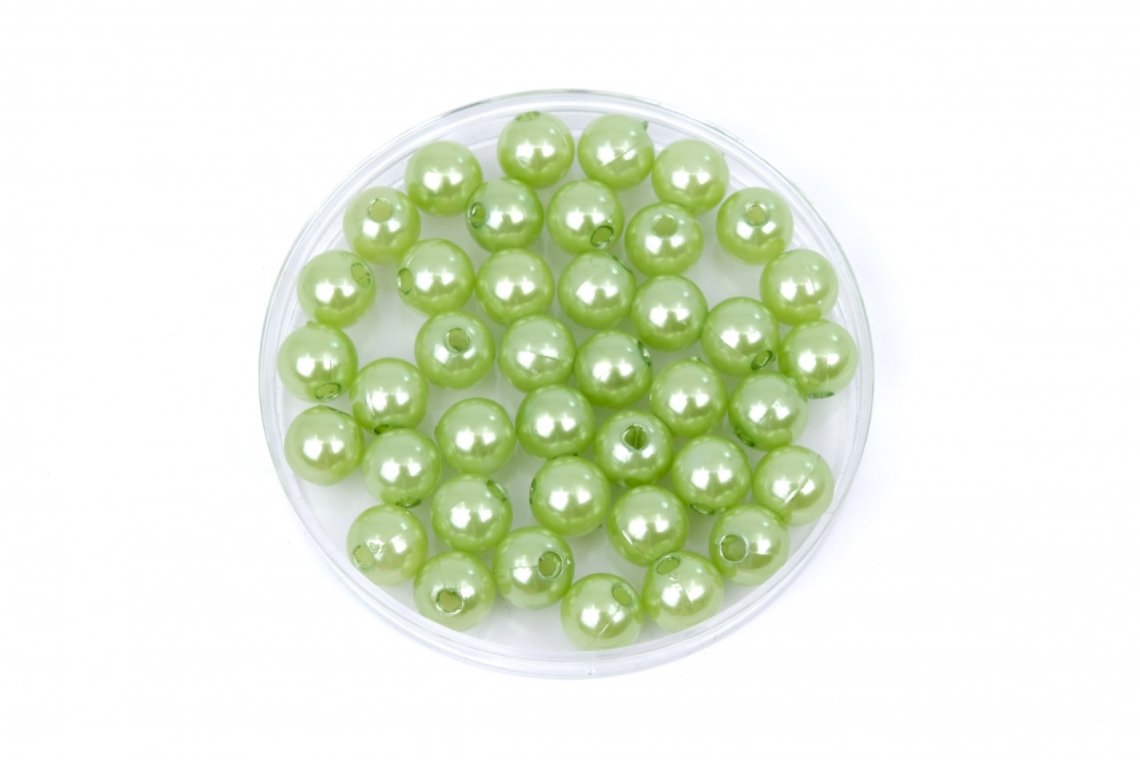 Korálky plastové PERL 10g vel.8mm