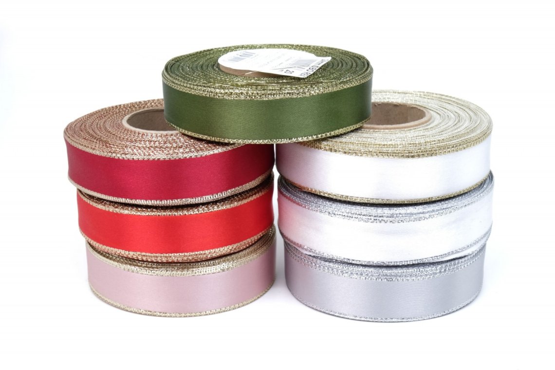 Stuha atlasová oboulící s drátkem 405 šíře 24mm