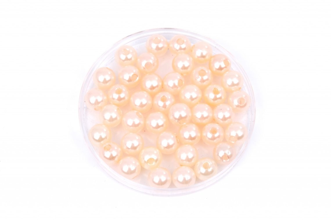 Korálky plastové PERL 10g vel.8mm