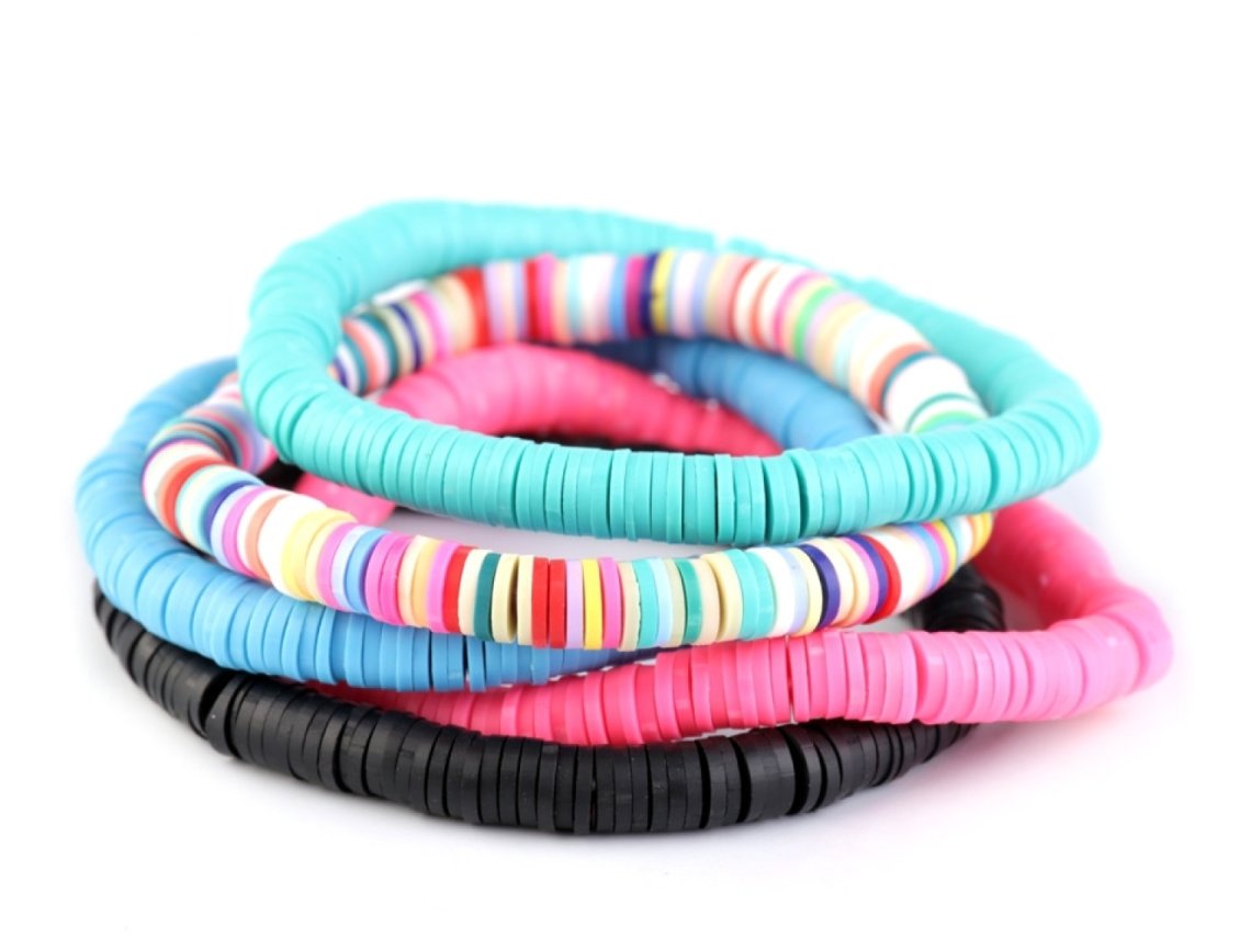 Korálky ozdobné 7708 FIMO kroužky délka 40cm