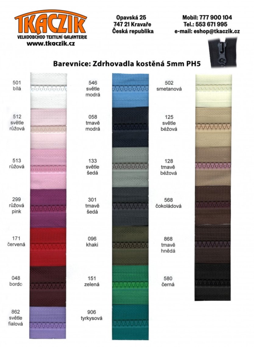 Zdrhovadlo kostěné PH5 5mm 50cm dělitelné