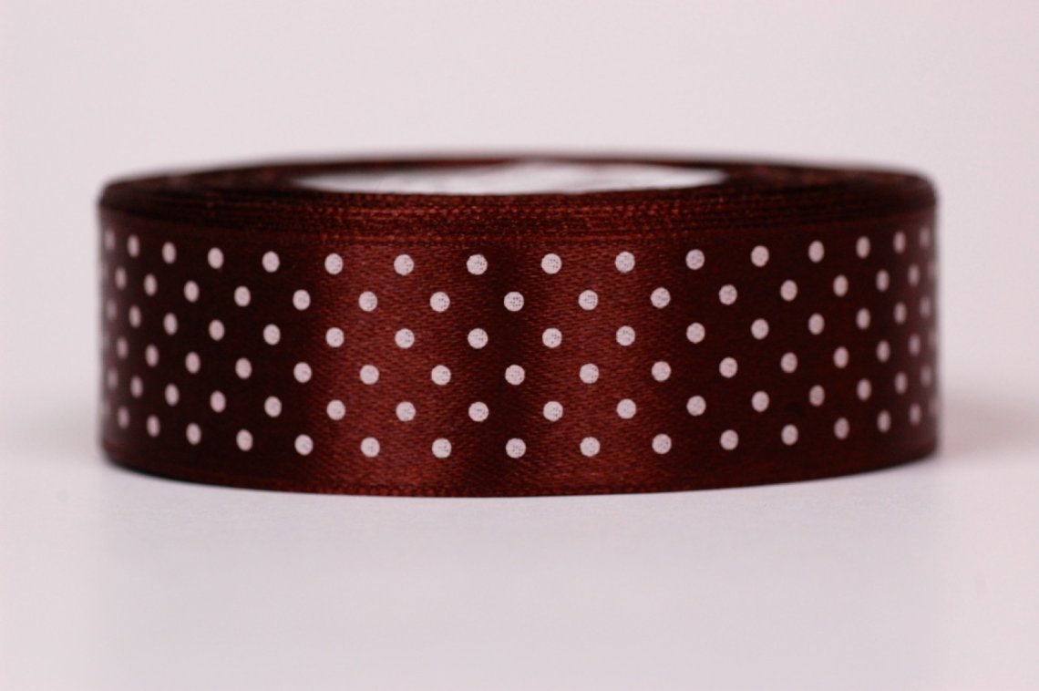 Stuha atlasová puntík šíře 25mm