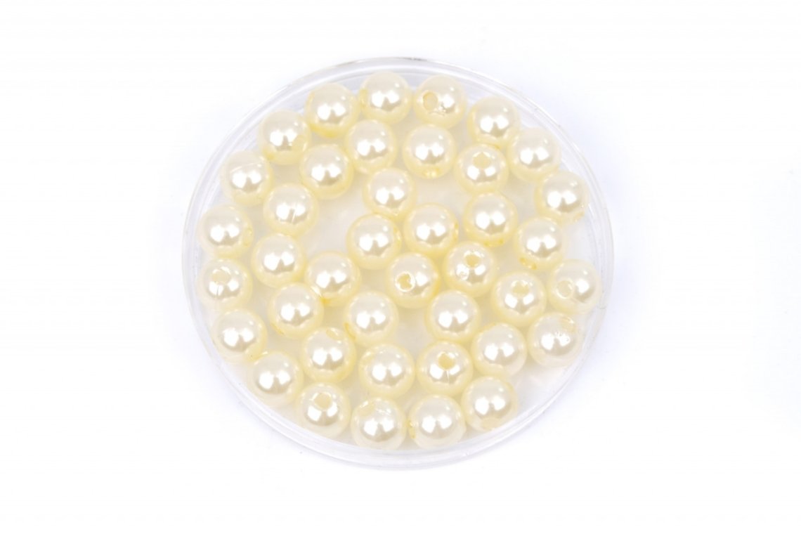 Korálky plastové PERL 10g vel.8mm