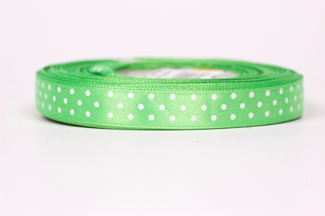 Stuha atlasová puntík šíře 12mm