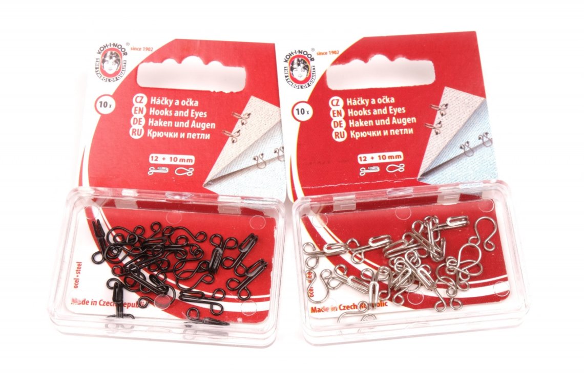 Háčky a očka č.4 vel.12mm krab.10párů