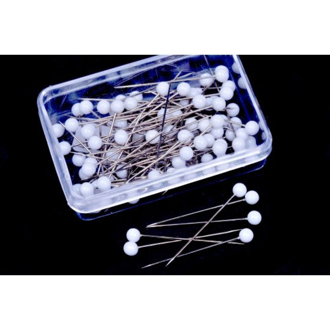 Špendlík s plastovou hlavičkou 32mm 80šp. bílé