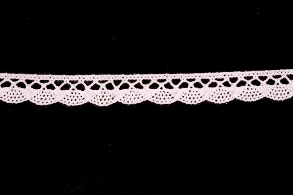 Krajka bavlněná 75428 paličkovaná šíře 18mm bílá