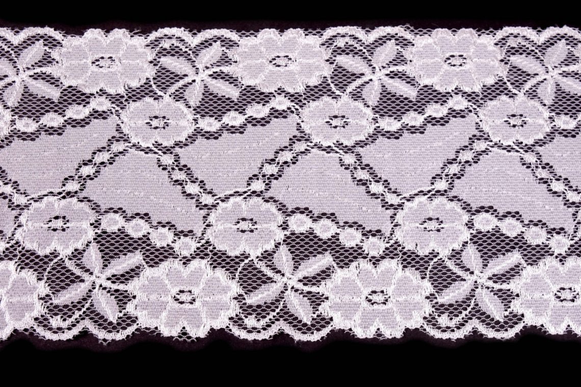 Krajka elastická 6611 šíře 15,5cm bílá