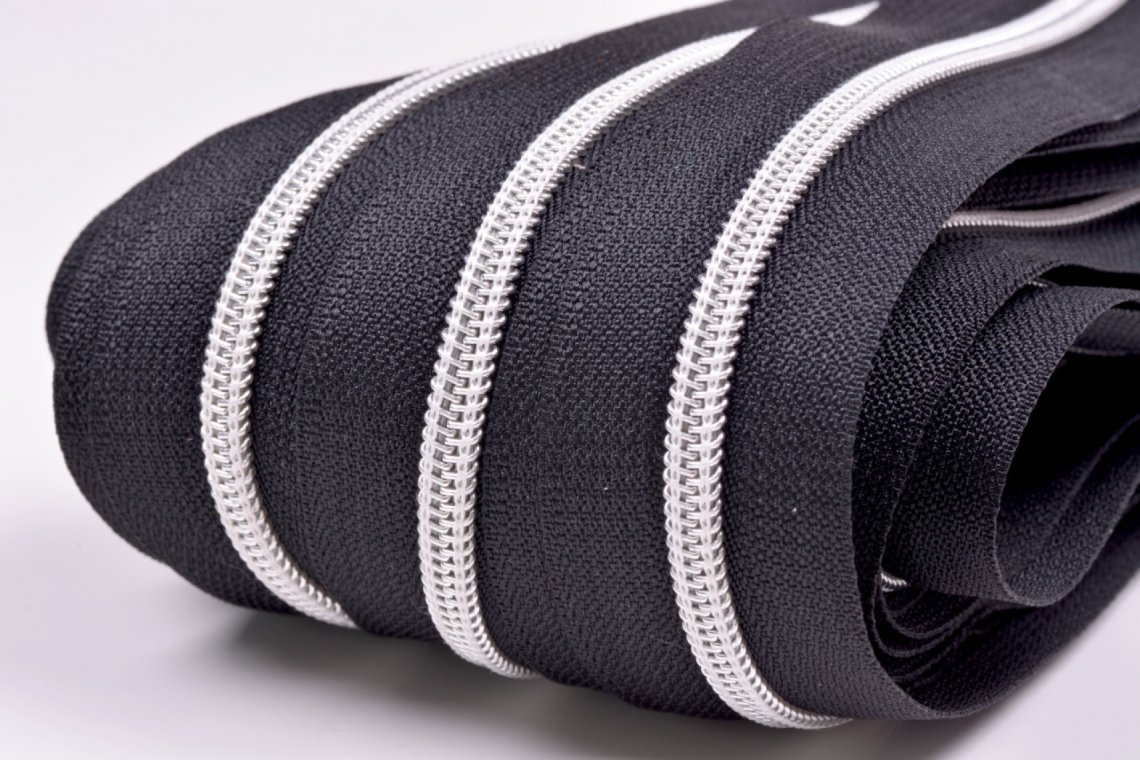 Zip spirálový metráž GS 5mm stříbrný