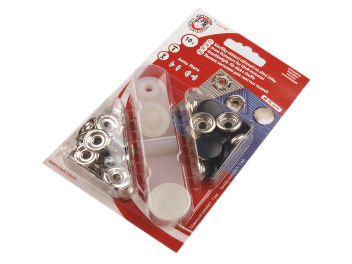 Auto moto Ø15mm karta 10ks hladký LAK 