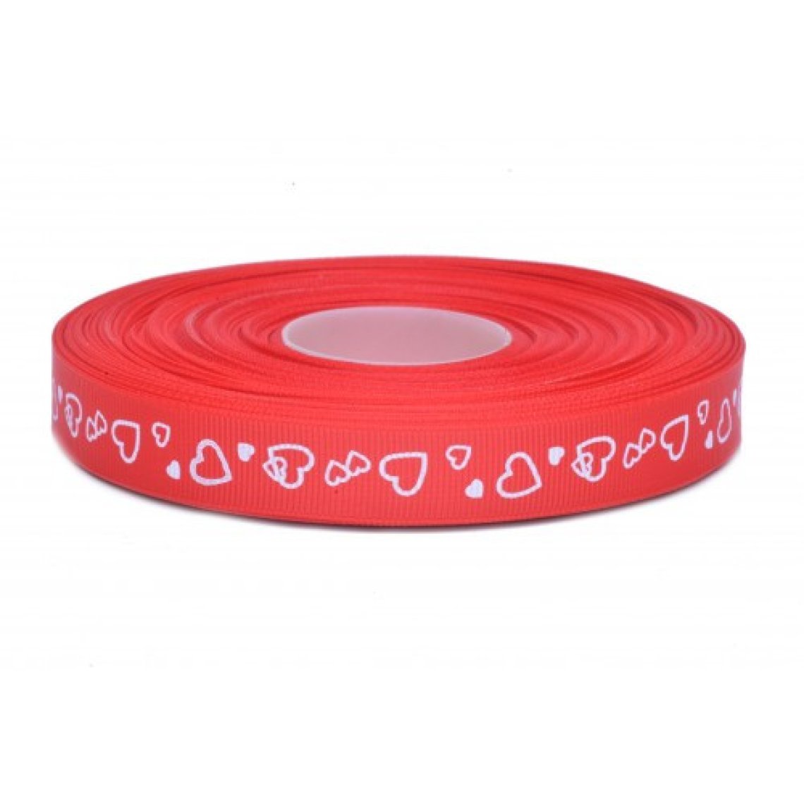 Stuha rypsová 215 srdce šíře 15mm