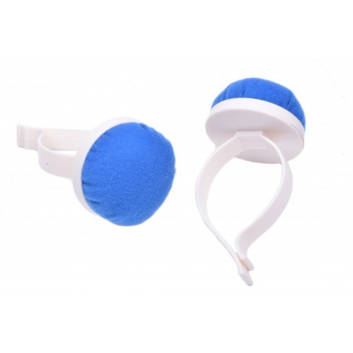 Jehelníček na ruku plastový modrý semiš