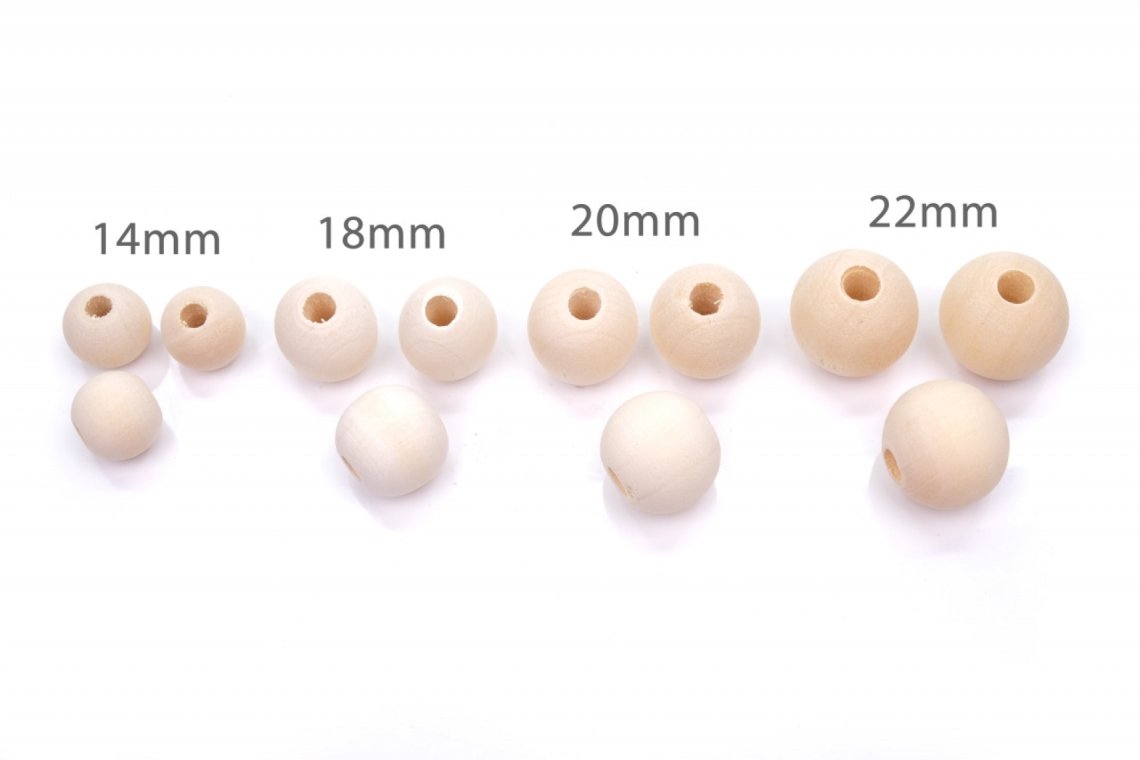 Korálky dřevěné nelakované vel.14mm