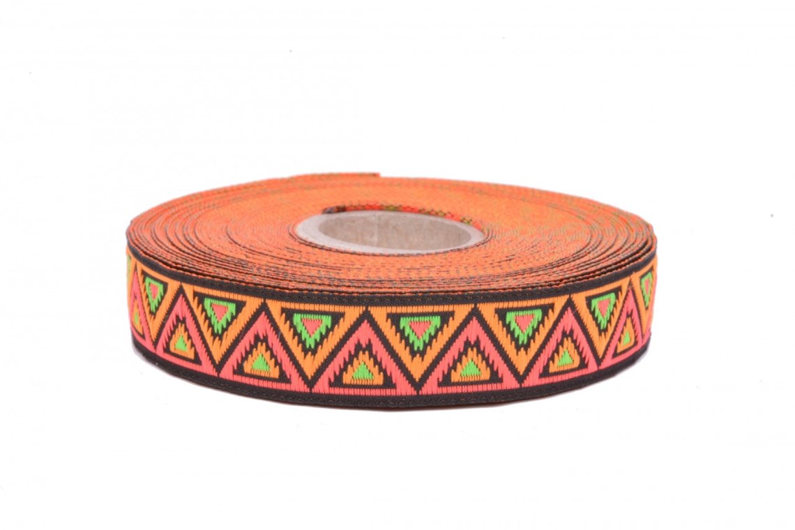 Lemovka indián pyra 915/V11 šíře 16mm oranžovo-růžová