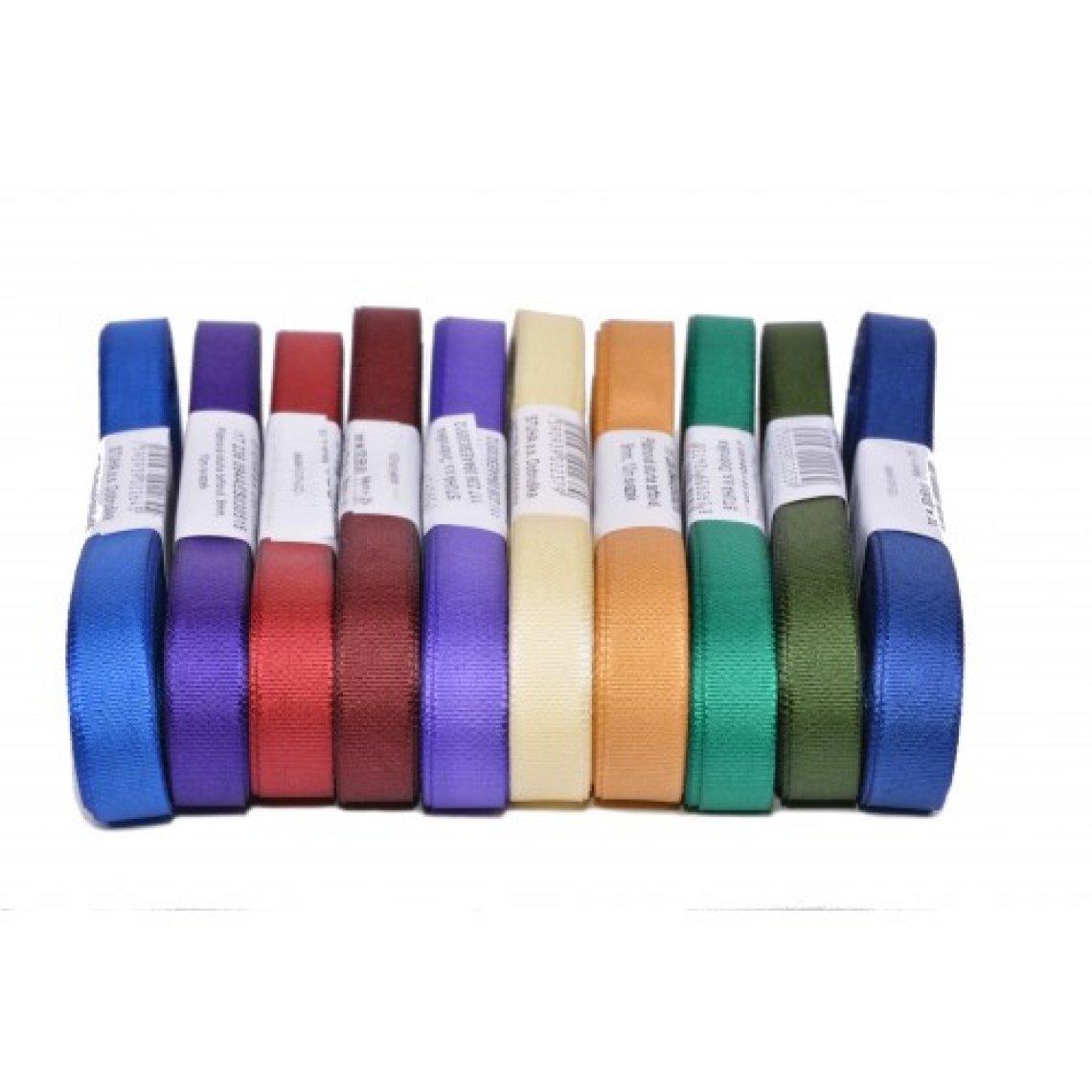 Stuha taftová šíře 9mm svazek 10m tmavý mix barev