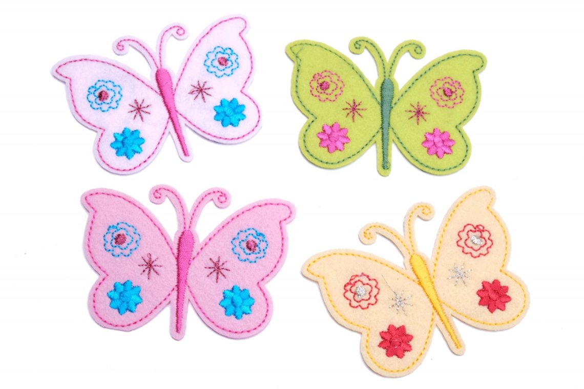 Aplikace nažehlovací 3012 filc motýl vel.7x5cm