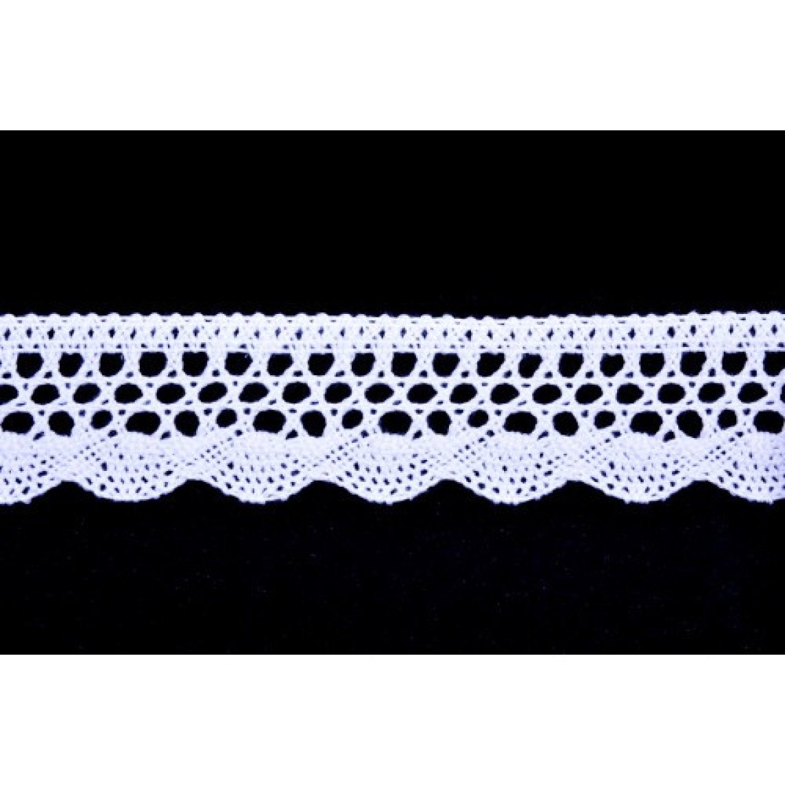 Krajka bavlněná 82121 paličkovaná šíře 35mm bílá
