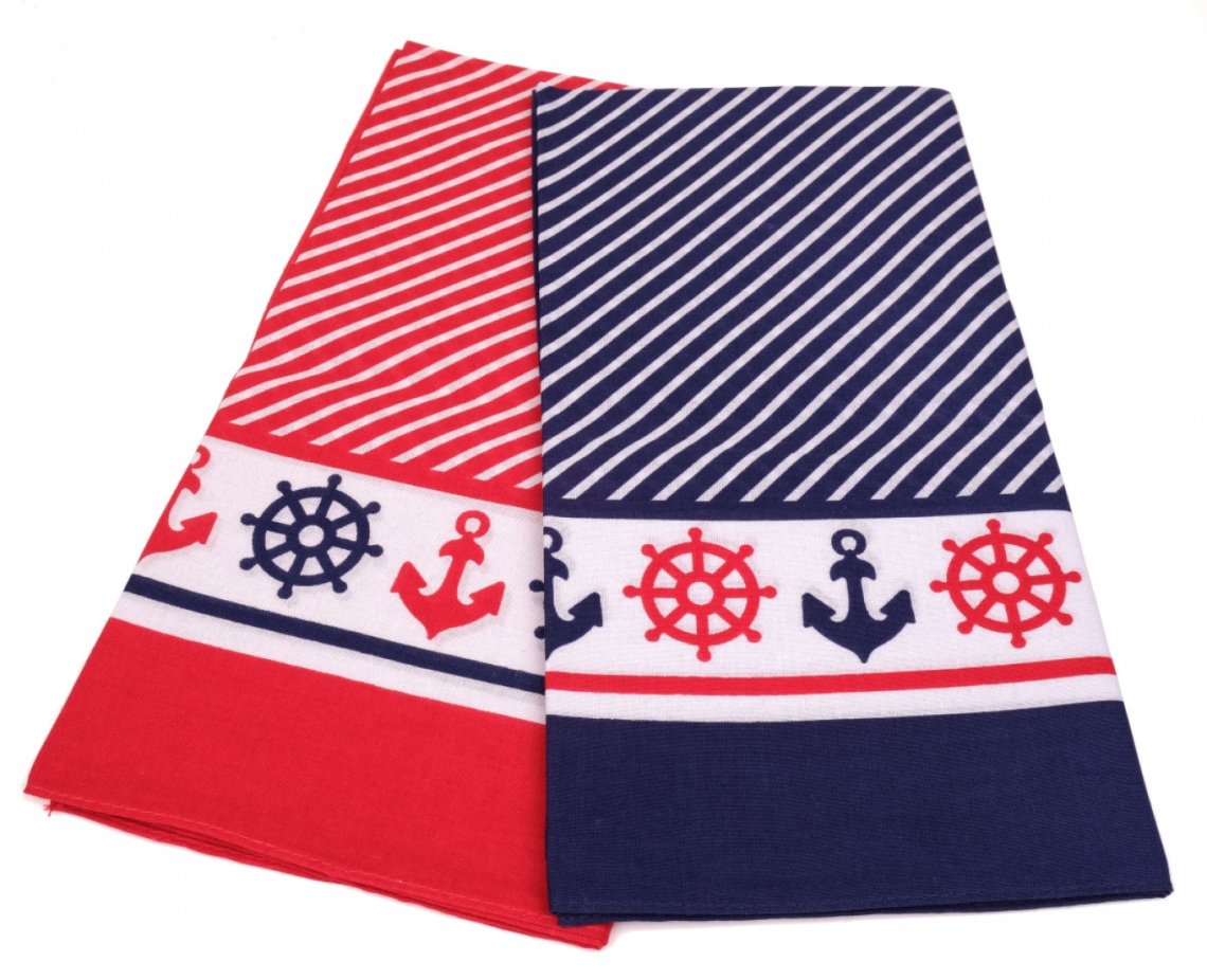 Šátek bavlněný 55x55cm námořnický
