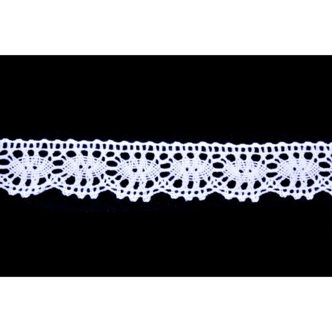 Krajka bavlněná 75394 paličkovaná šíře 22mm bílá