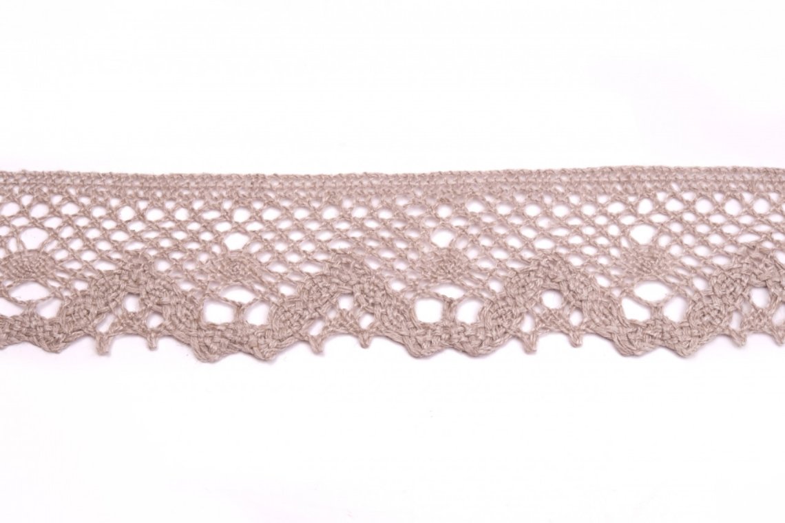 Krajka lněná 75261 paličkovaná šíře 40mm přírodní