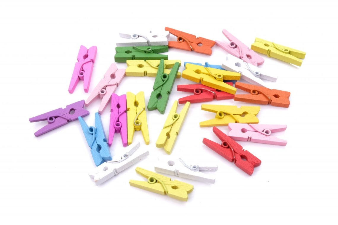 Dřevěný kolíček 25mm barevný