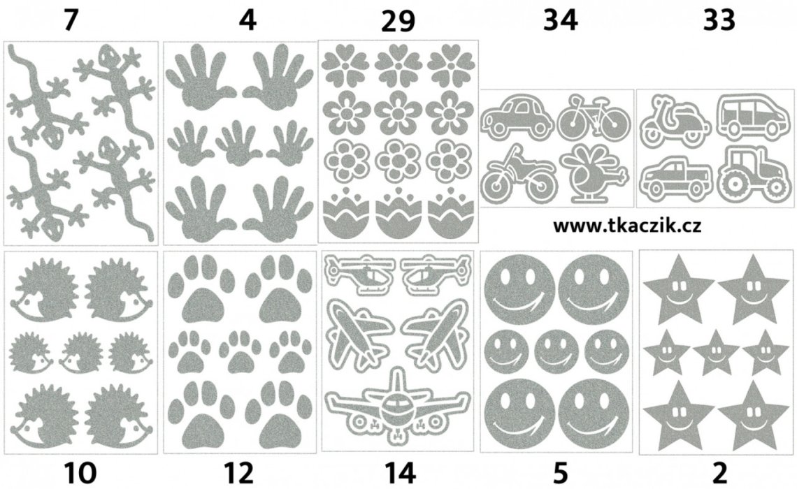 Reflexní nažehlovací obrázky