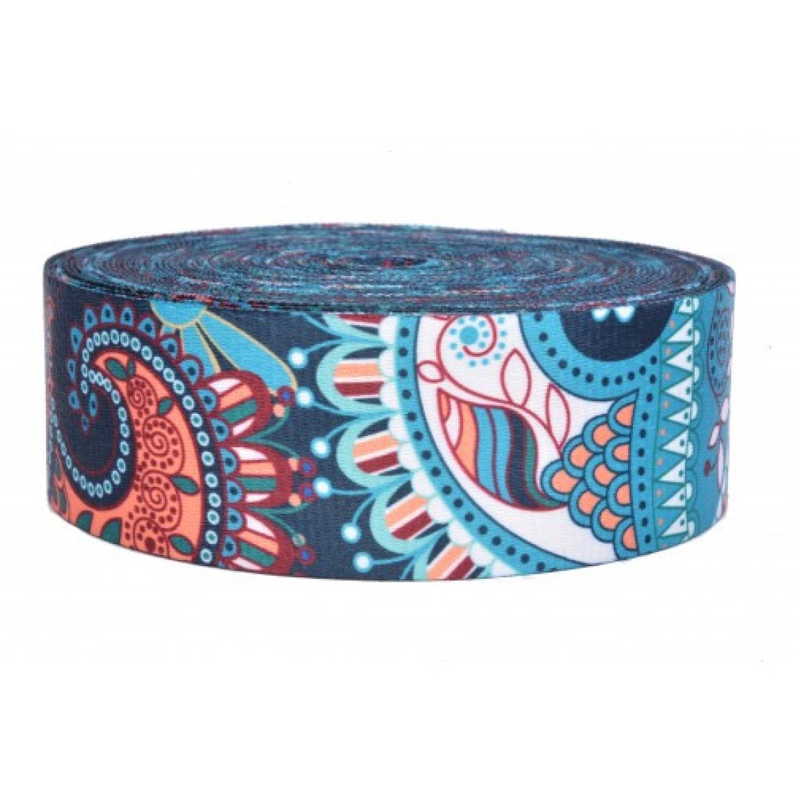 Popruh vzor 03 hladký tisk šíře 5cm zelený