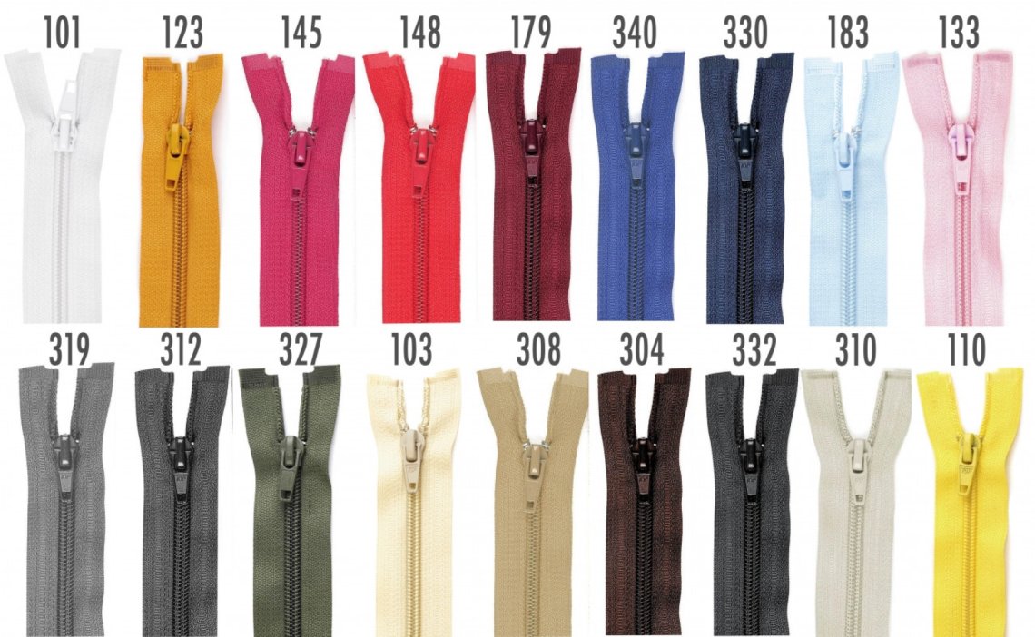 Zip spirálový 5mm dělitelný 35cm