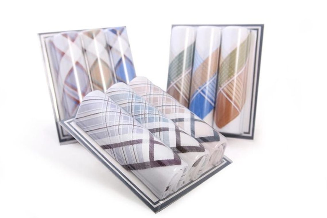 Kapesník pánský LUX M14 sada 3ks