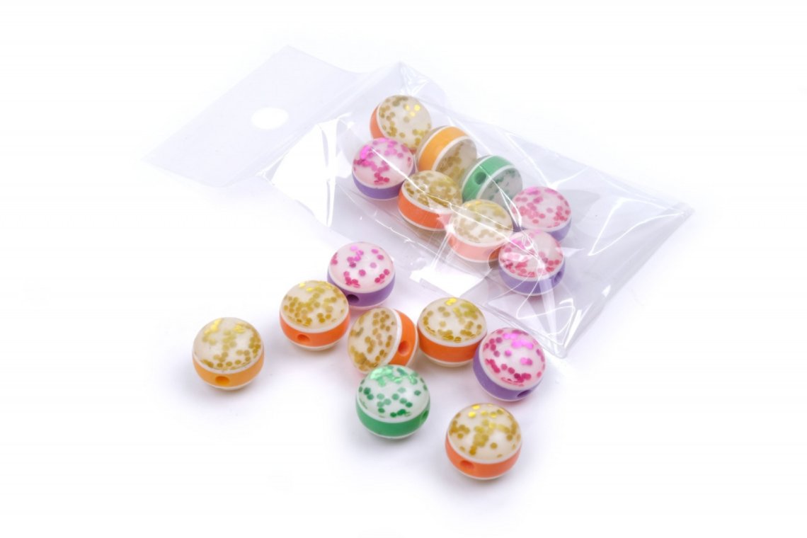 Korálky ozdobné 784 vel.12mm balení 10g
