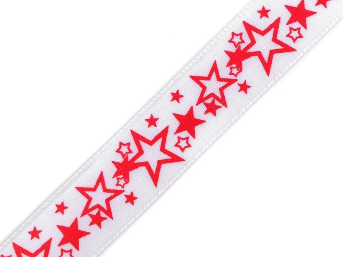 Stuha atlasová hvězdy šíře 16mm