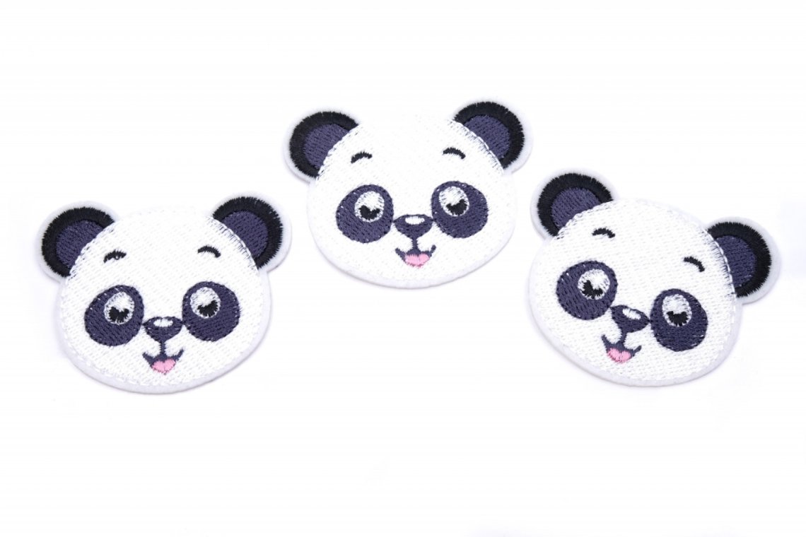Aplikace nažehlovací 5094 panda velikost 6,5x5,5cm