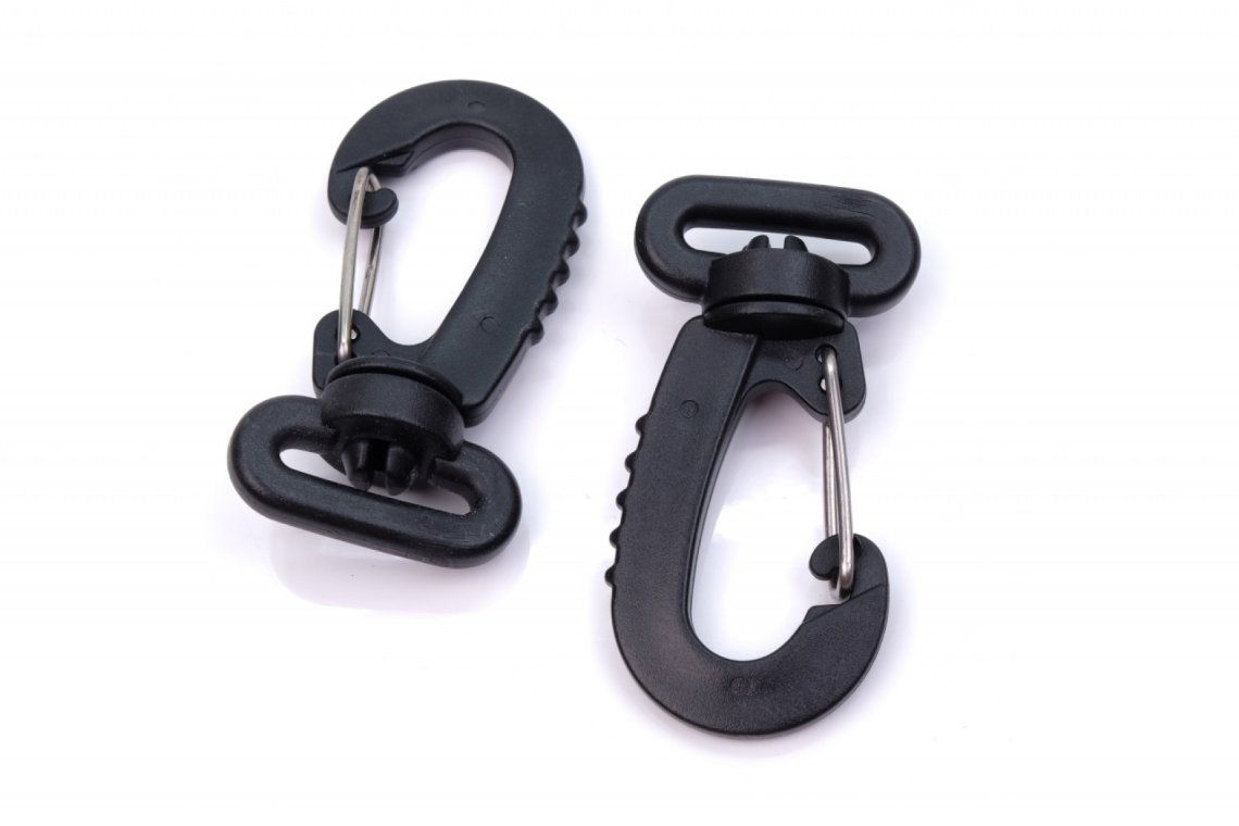 Karabina plastová otočná POM průvlek 20mm