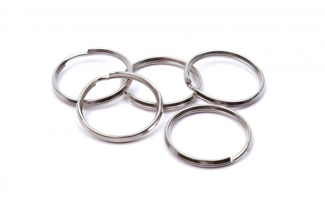 Kroužek na klíče 30mm nikl