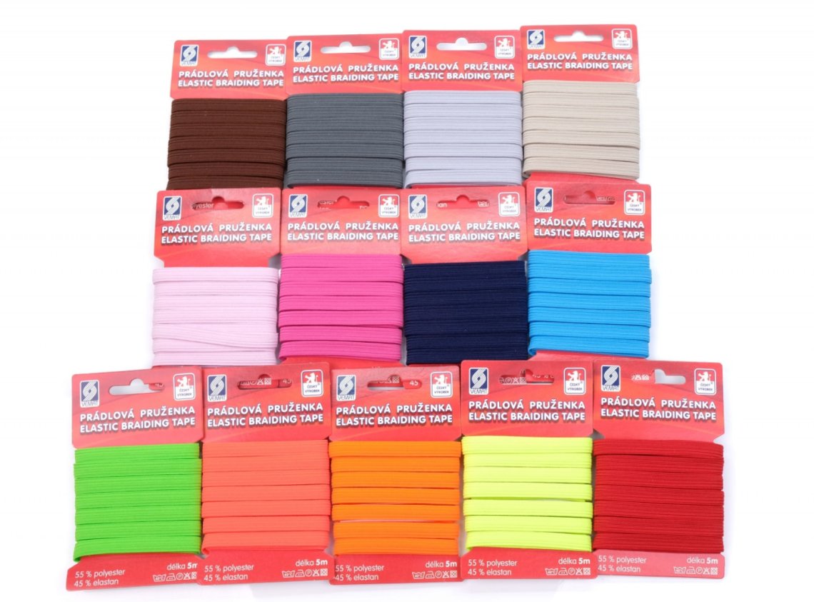 Pruženka na kartě 5m V šíře 7,5mm