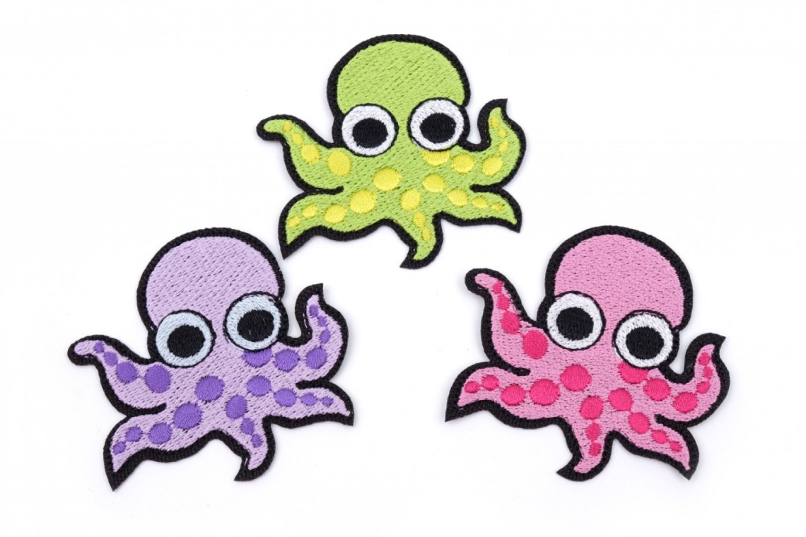 Aplikace nažehlovací 6007 chobotnice vel.5,5x6cm