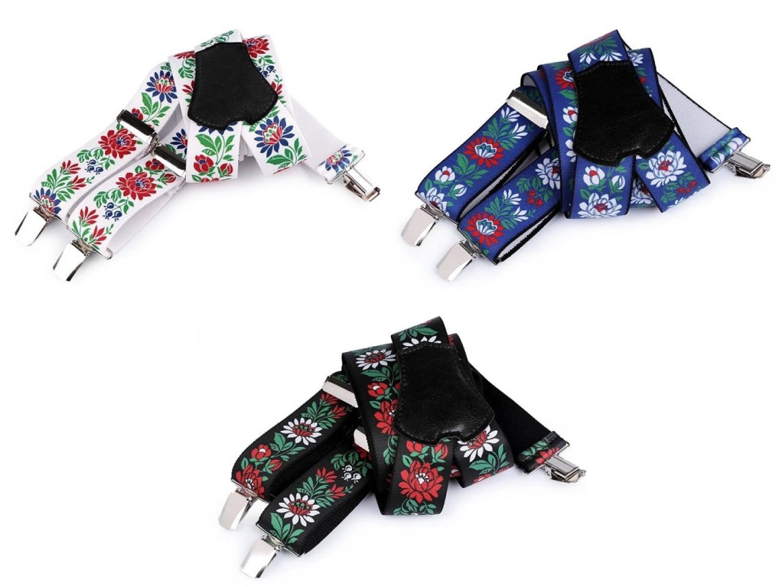 Šle pánské vzor Y šíře 40mm /120cm Folklór